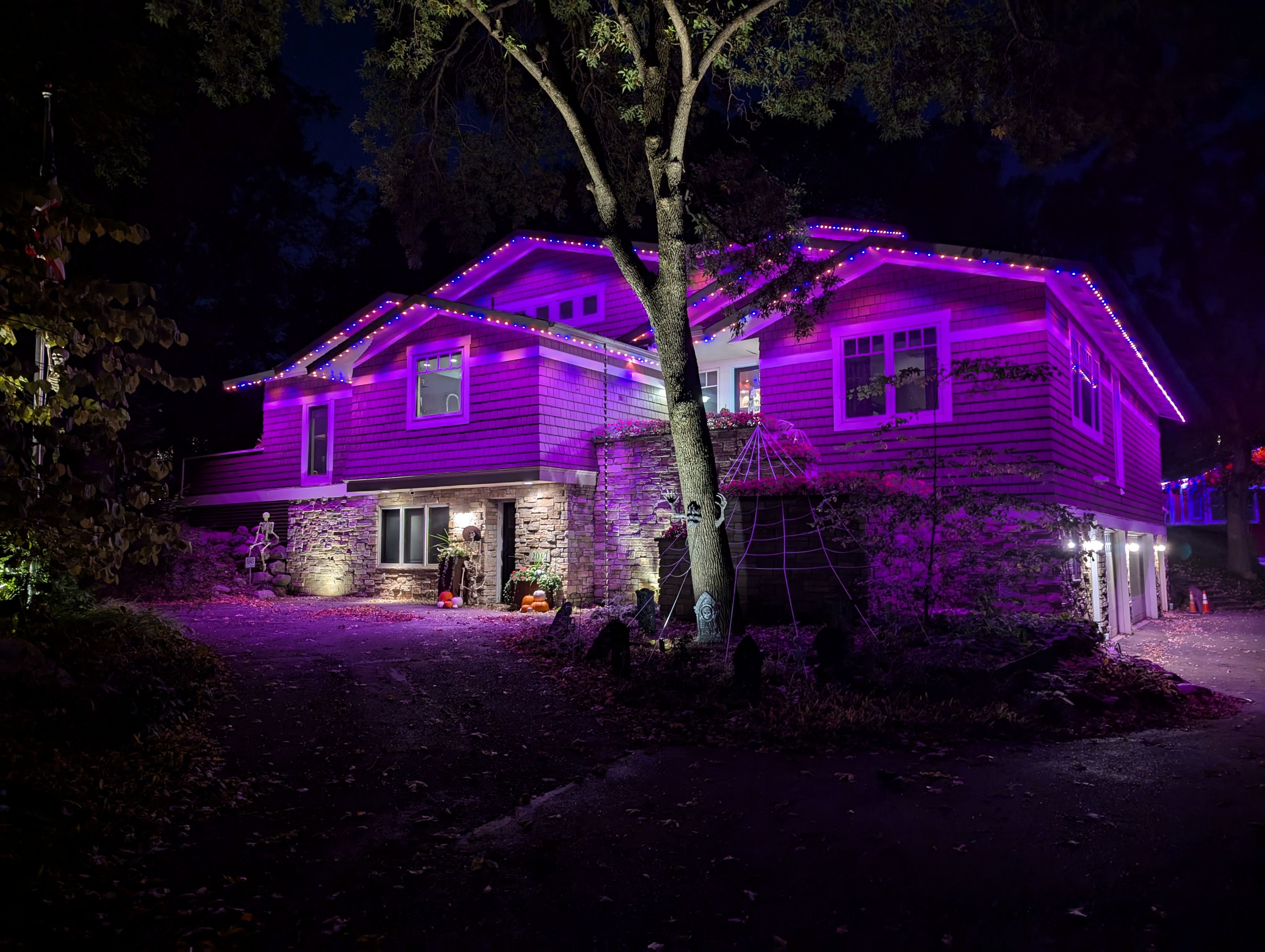 Gemstone purple Halloween lighting